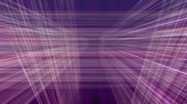 Uzayda 3d çizgi neon küp