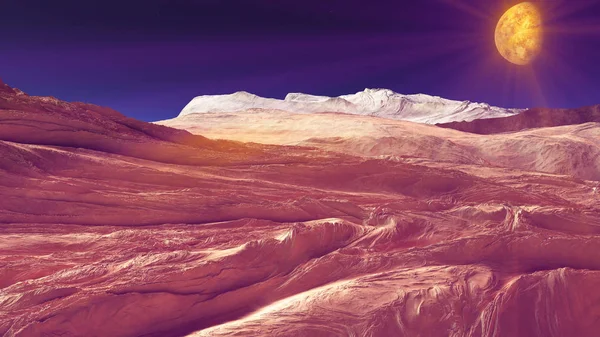 Espaço Mars Terreno Tiro Aéreo — Fotografia de Stock