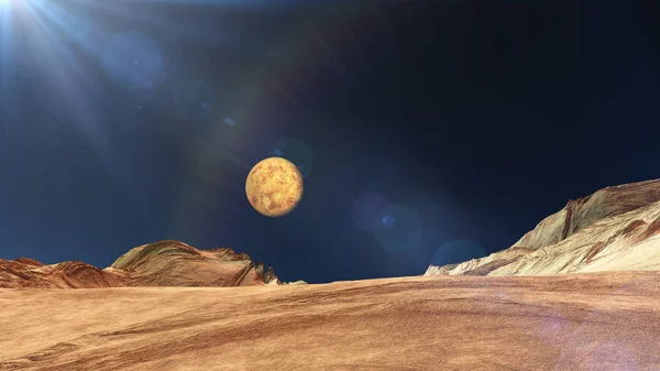 Kosmiczne Mars Teren Strzał — Zdjęcie stockowe