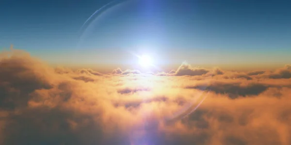 Céu Por Sol Sobre Nuvens — Fotografia de Stock