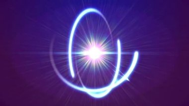 atom yörüngesi ışın ışığı soyut