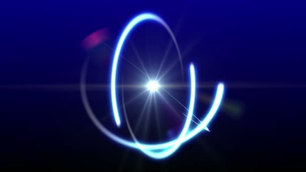 Atome Orbite Rayon Lumière Abstrait — Video