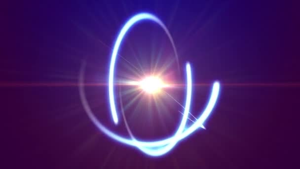 Atom Orbit Paprsek Světlo Abstraktní — Stock video