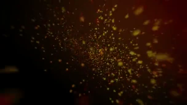 空间运动中的粒子火灾 — 图库视频影像