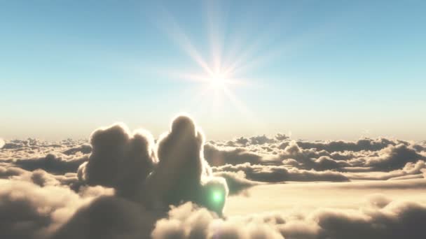 Пролетать Над Облаками Закат — стоковое видео
