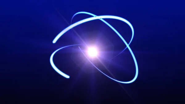 Molécula Atómica Órbita Neutrón Abstracto — Foto de Stock
