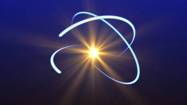 Atom Molecule Orbit Neutron Abstract — Stock Photo, Image