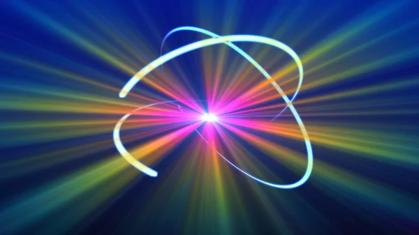 Atom Molecola Orbita Neutrone Astratto — Foto Stock