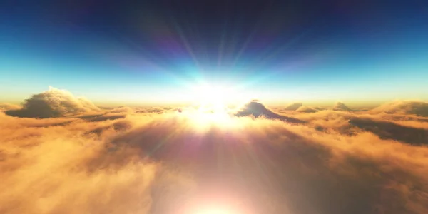 Himmel Sonnenuntergang Über Den Wolken — Stockfoto