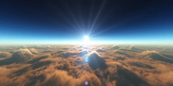 Mennyország Naplemente Felhők Felett — Stock Fotó