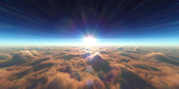 Cielo Puesta Sol Sobre Las Nubes —  Fotos de Stock