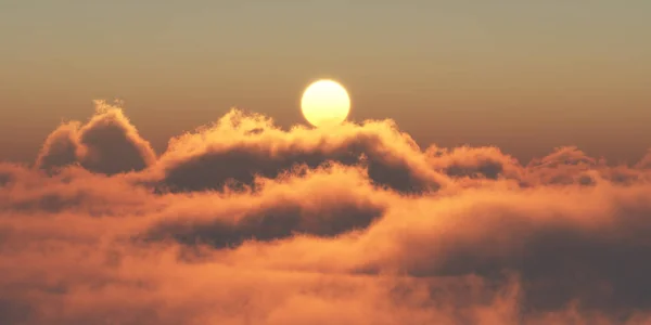 Mennyország Naplemente Felhők Felett — Stock Fotó