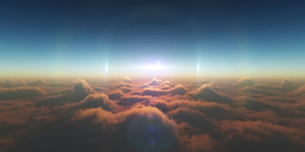 Небо Захід Над Хмарами — стокове фото