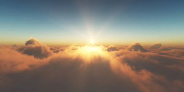 Cielo Puesta Sol Sobre Las Nubes — Foto de Stock