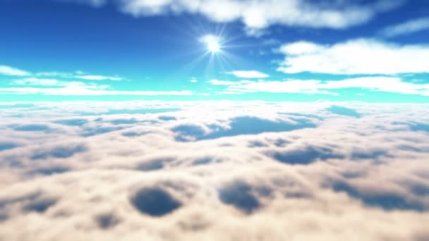 Volando Sobre Las Nubes — Vídeos de Stock