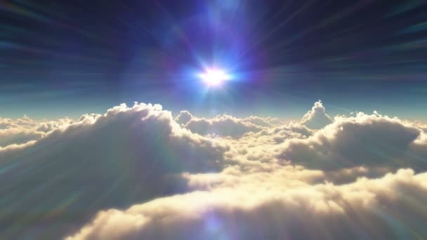 雲の上の高い日没4K — ストック動画