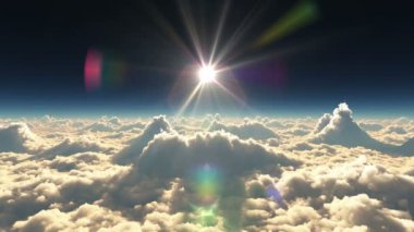 Bulutların üstünde gün batımı 4k