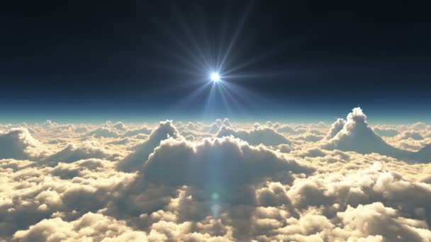 Високий Над Хмарами Захід Сонця — стокове відео