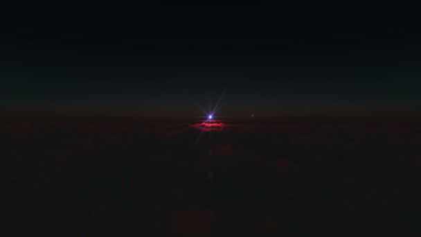 雲の上に沈む夕日4K — ストック動画