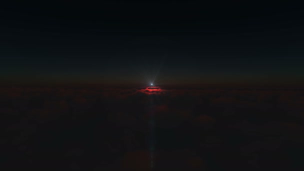 云彩上的夕阳4K — 图库视频影像