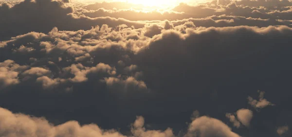 Arriba Nubes Puesta Del Sol Dios Rayo — Foto de Stock