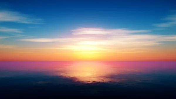 美丽的落日掠过大海 — 图库照片