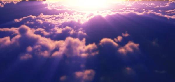 Clouds Sunset God Ray — Stock Photo, Image