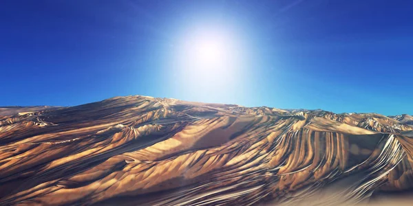 Dunes Sunset Desert Rendering Illustration — Stock Photo, Image