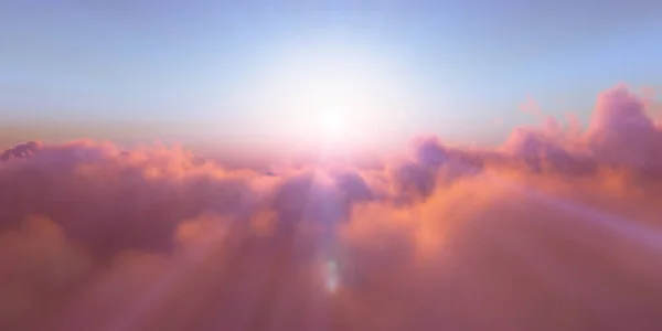 Beautiful Aerial View Clouds Sunset Illustration — Stock Photo, Image