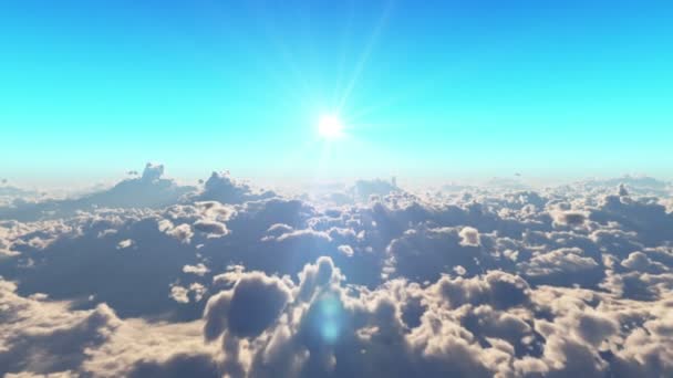 Пролетать над заходящими облаками — стоковое видео