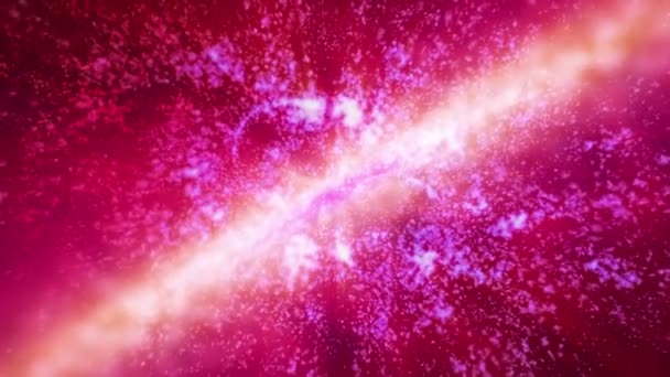Uzayda soyut ışık hareketinde nebula — Stok video