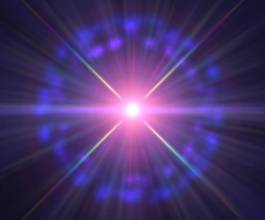 Uzayda pulsar yıldız ışığı, soyut illüstrasyon