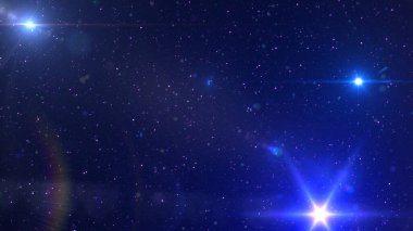 Işın ışığı gökyüzü uzayda, illüstrasyon oluşturucu