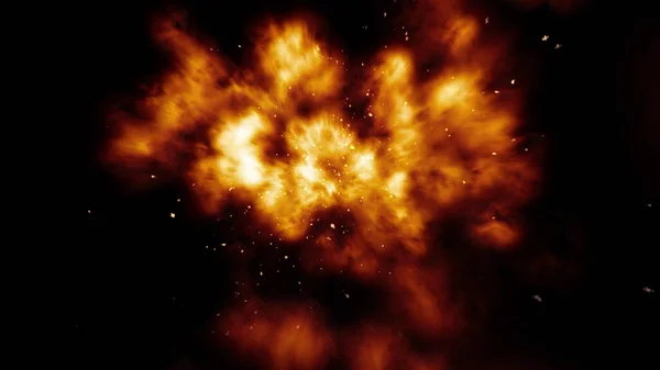 Explosion Feu Flamme Particule Abstrait Fond Texture — Photo
