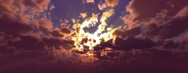 Západ Slunce Východ Slunce Mraky Světelnými Paprsky Dalšími Atmosférickými Efekty — Stock fotografie