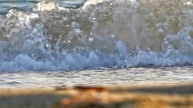 Plaj dalgası makro yavaş çekim