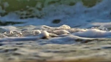 Plaj dalgası makro yavaş çekim