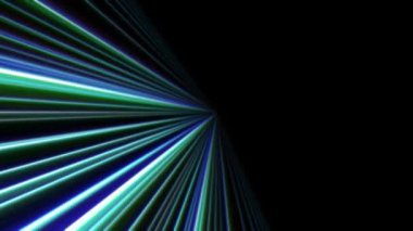 Uzayda 3d çizgi neon ışığı