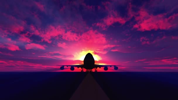 avion atterrissant sur la piste 3d