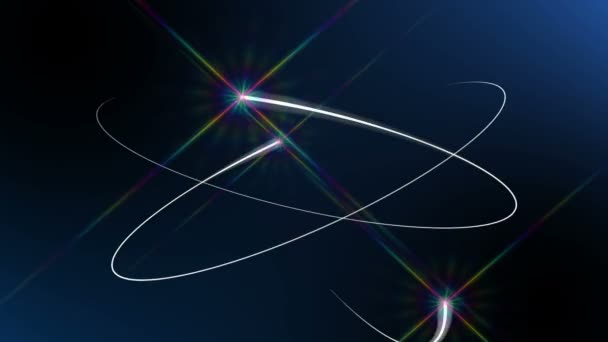 Modelo de átomo abstracto círculo luz mágica — Vídeos de Stock