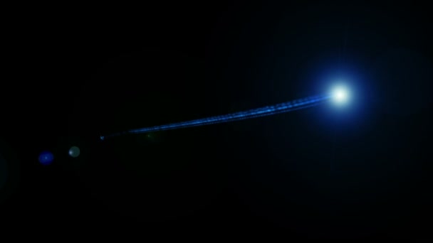 Rayas luz línea movimiento en el espacio — Vídeo de stock