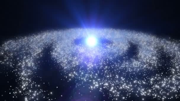 Σπειροειδής γαλαξίας, κινούμενα σχέδια του Γαλαξία μας 4k — Αρχείο Βίντεο