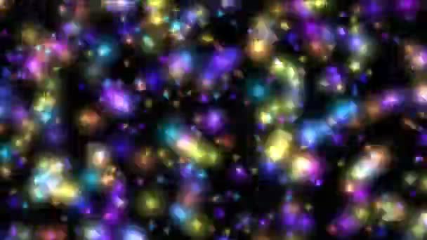 Kleur sterren vuurwerk twinkelen 4k — Stockvideo