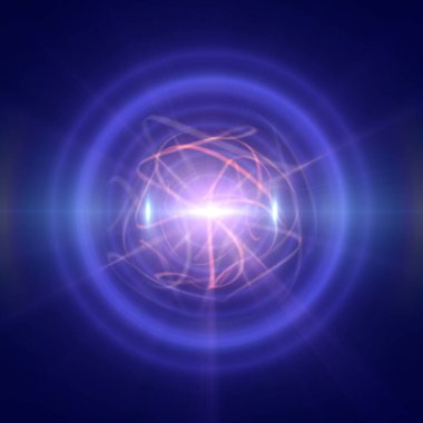 Yüksek manyetize edilmiş nötron yıldızı, soyut illüstrasyon