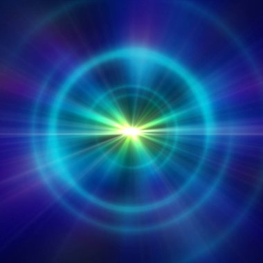 Işık halkalı yuvarlak beton tünel, soyut resimleme