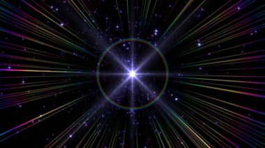 uzayda yıldız patlaması, yıldız ışını, 3 boyutlu resimleme