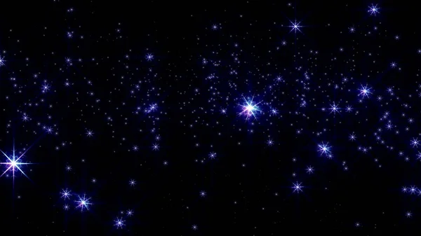 Natal Estrelas Neve Luz Noite Ilustração — Fotografia de Stock