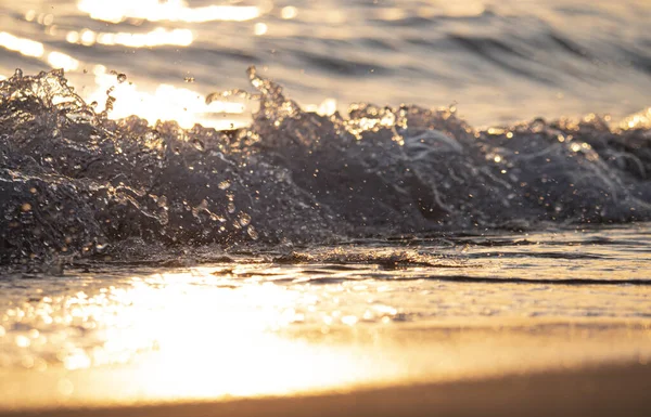 Wave Splash Sea Beach Macro Close — Stock Photo, Image