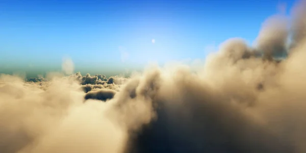 Beautiful Aerial View Clouds Sunset Illustration — Stock Photo, Image