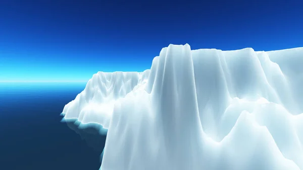 Ice Berg See Ilustracja Renderowania — Zdjęcie stockowe